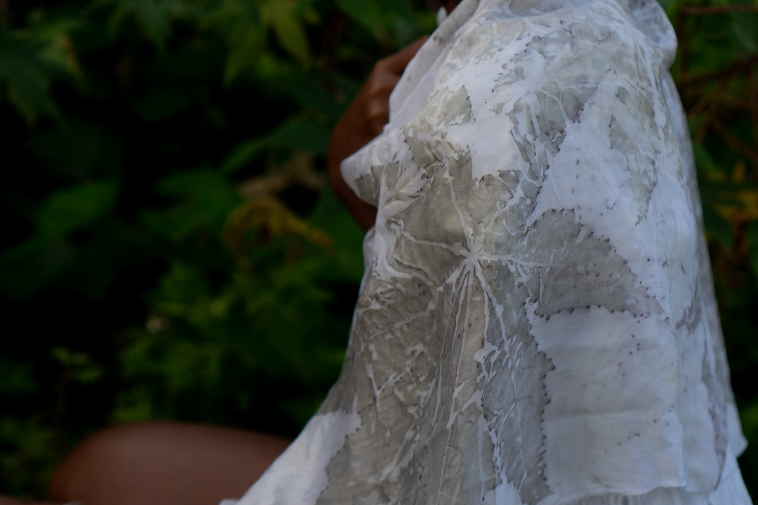 Botanically Dyed scarf - Castor leaf