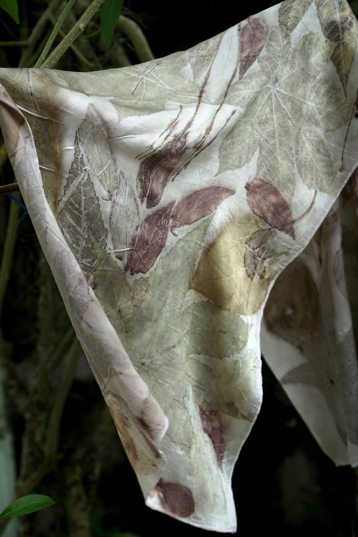 Eco Dyed Silk Scarf No.1