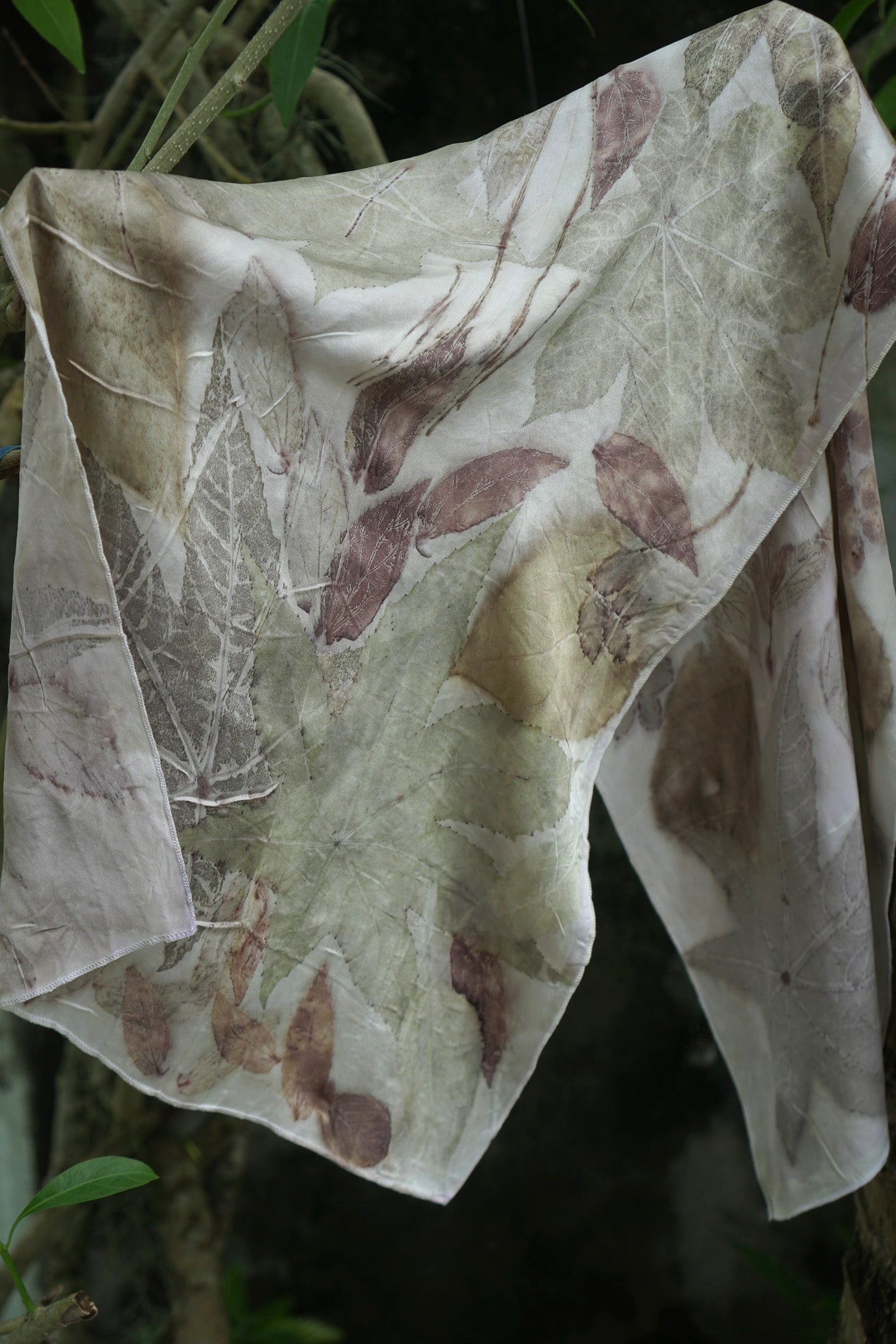 Eco Dyed Silk Scarf No.1