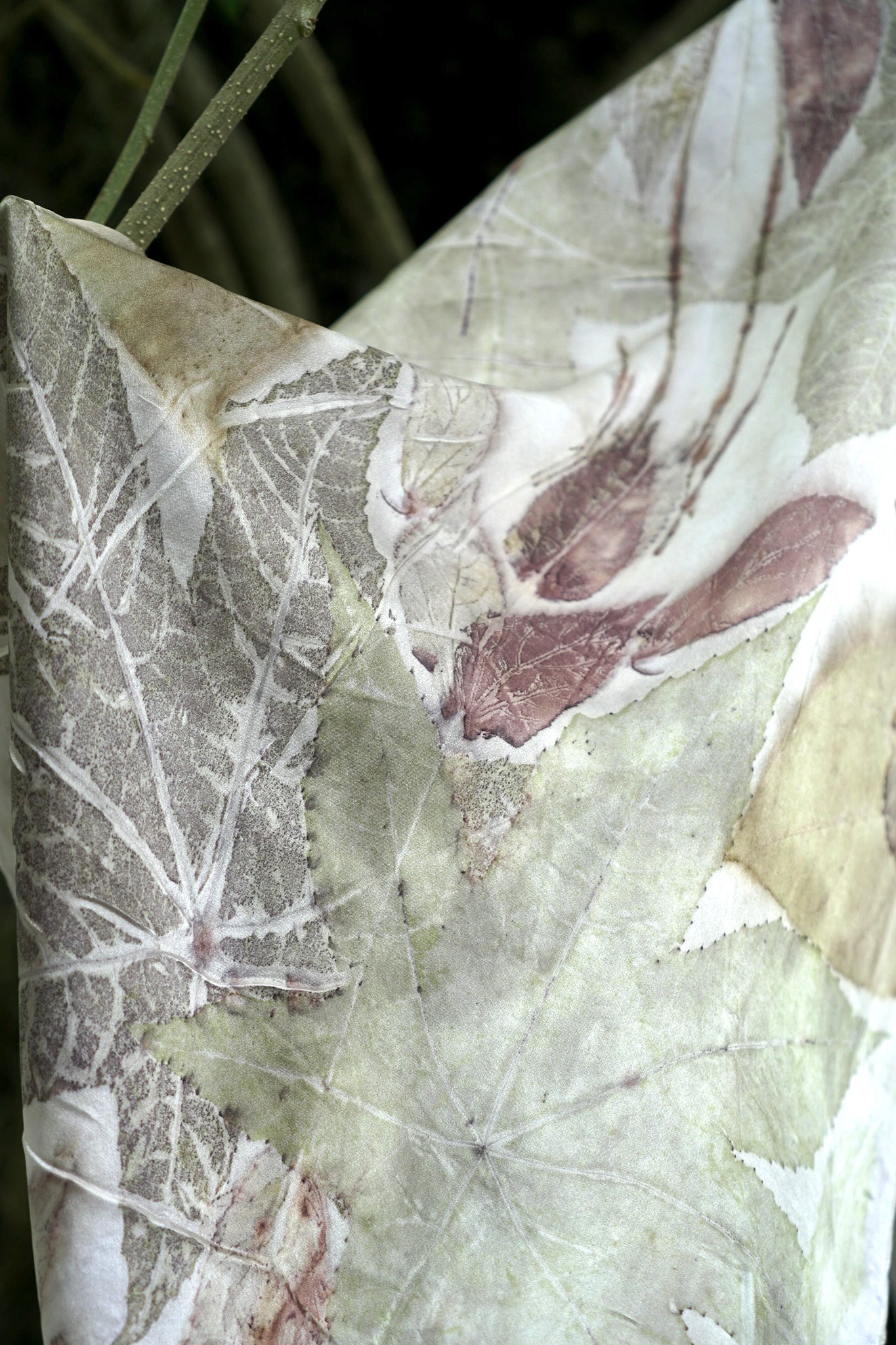 Eco Dyed Silk Scarf No.1