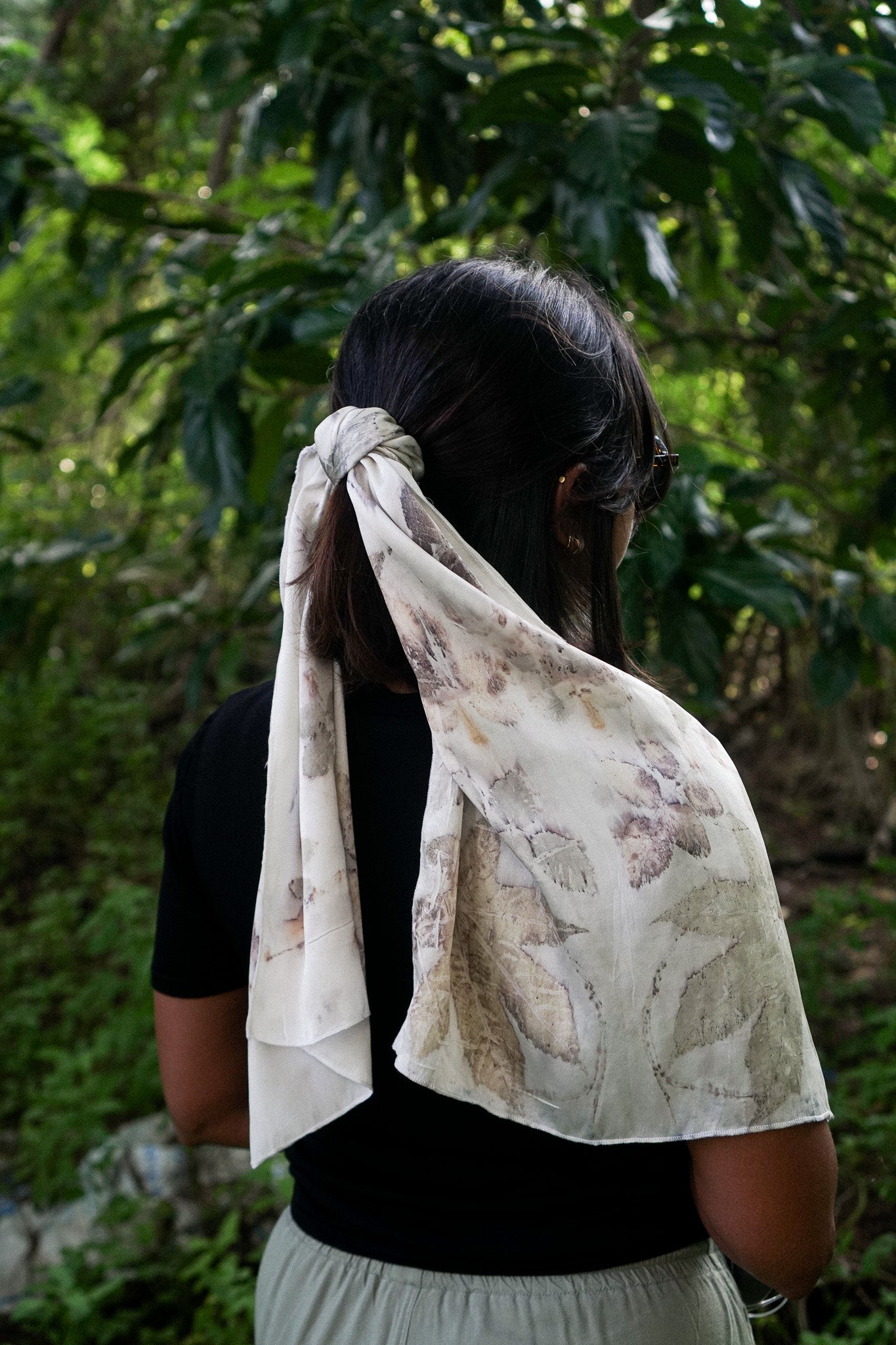 Eco Dyed Silk Scarf No.4