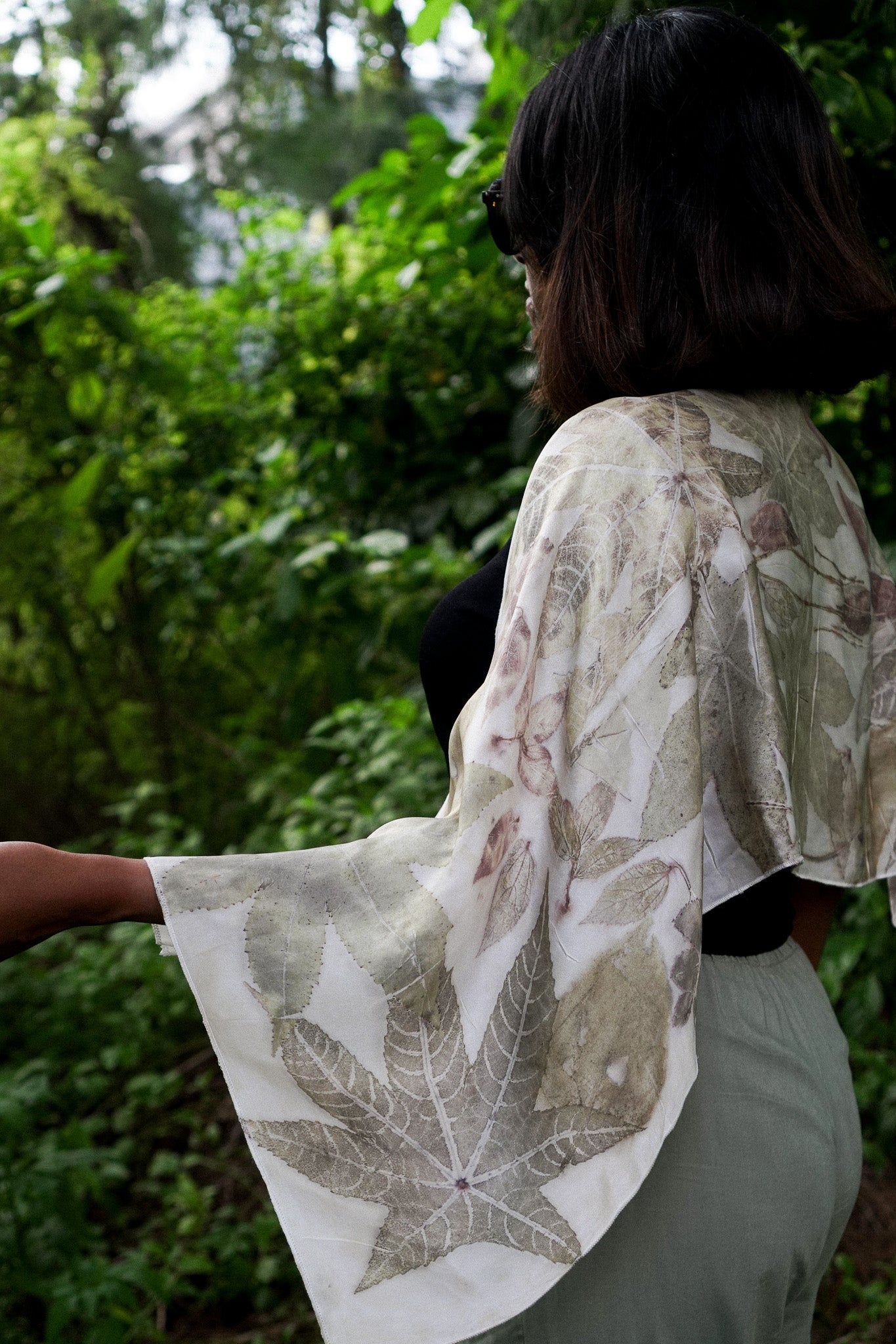 Eco Dyed Silk Scarf No.1