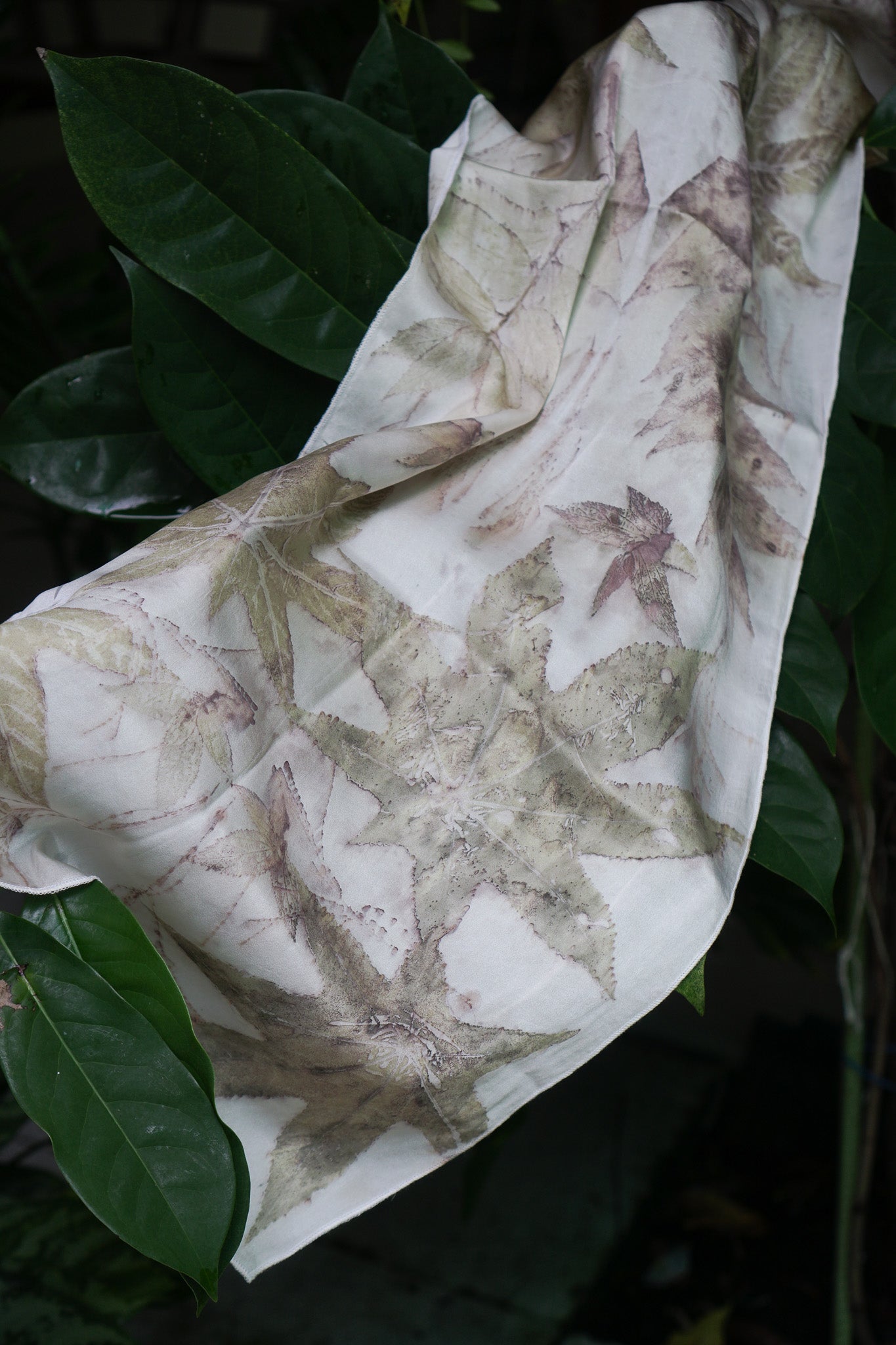 Eco Dyed Silk Scarf No.2