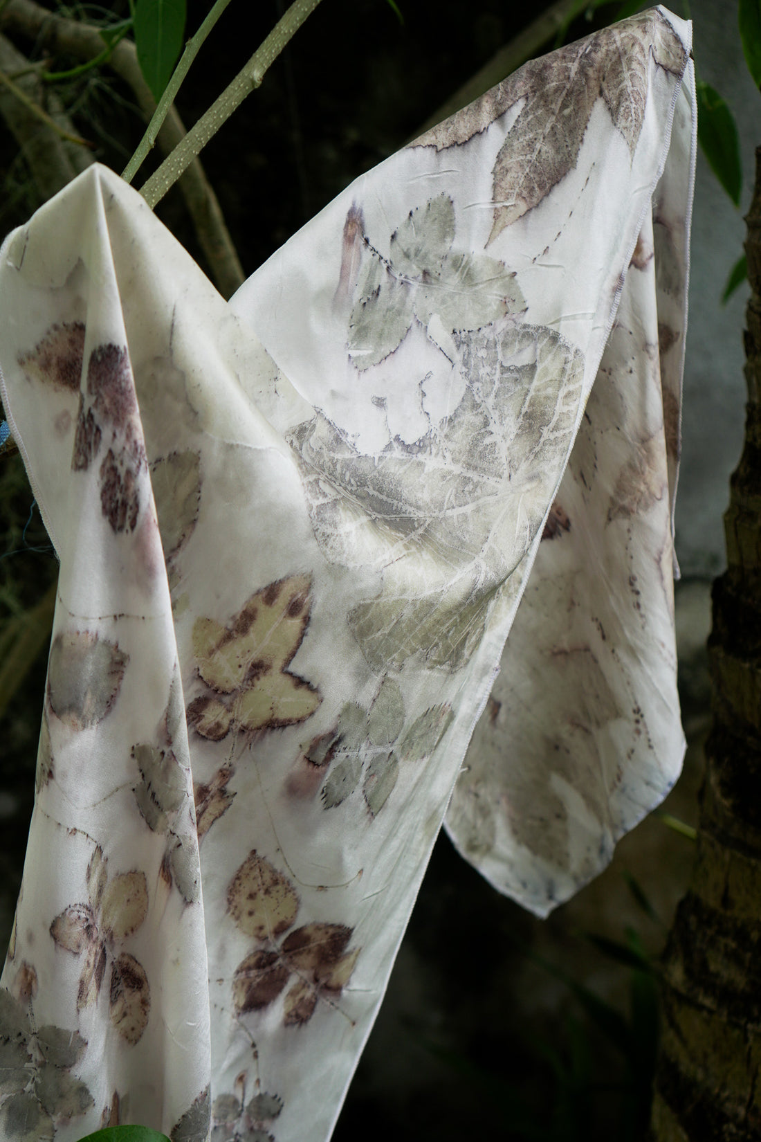 Eco Dyed Silk Scarf No.4