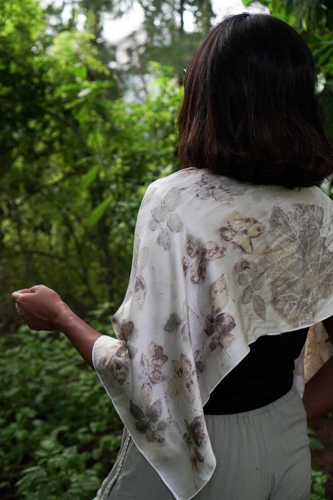 Eco Dyed Silk Scarf No.4